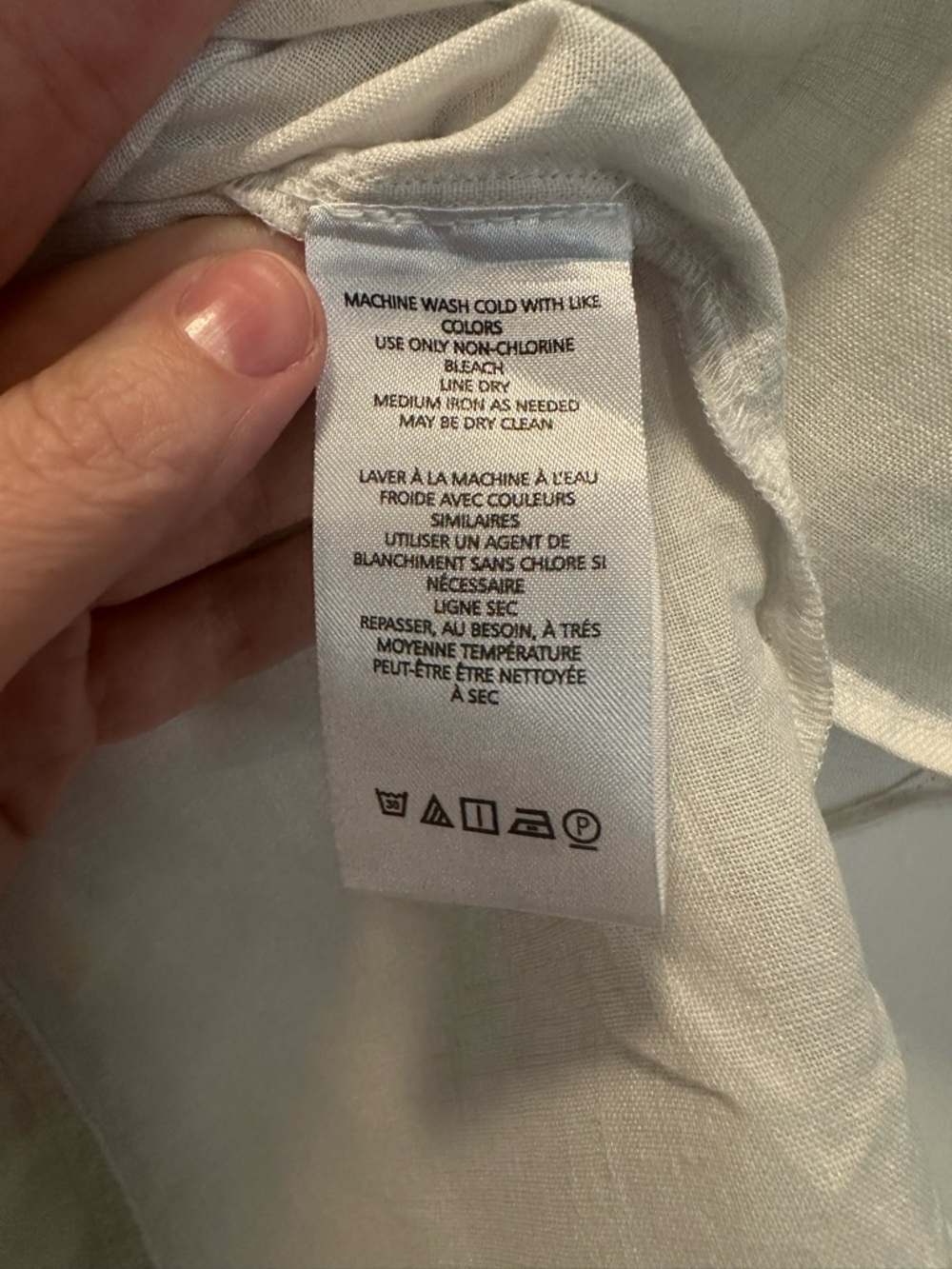 Anthropologie x PILCRO Tatum Flutter Sleeve Blouse in White Linen. EUC. LARGE - Picture 6 of 9